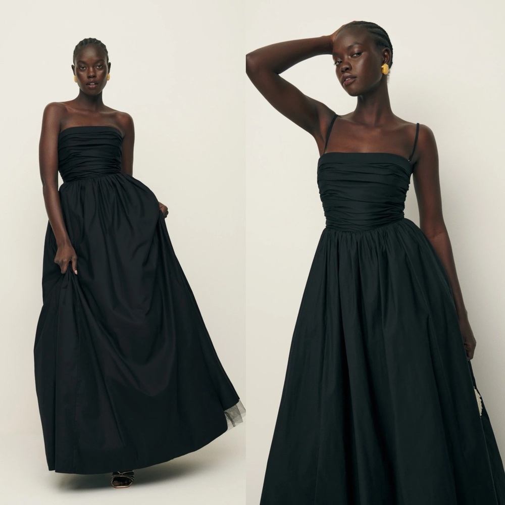 Reformation | Black full length Kastoria Dress